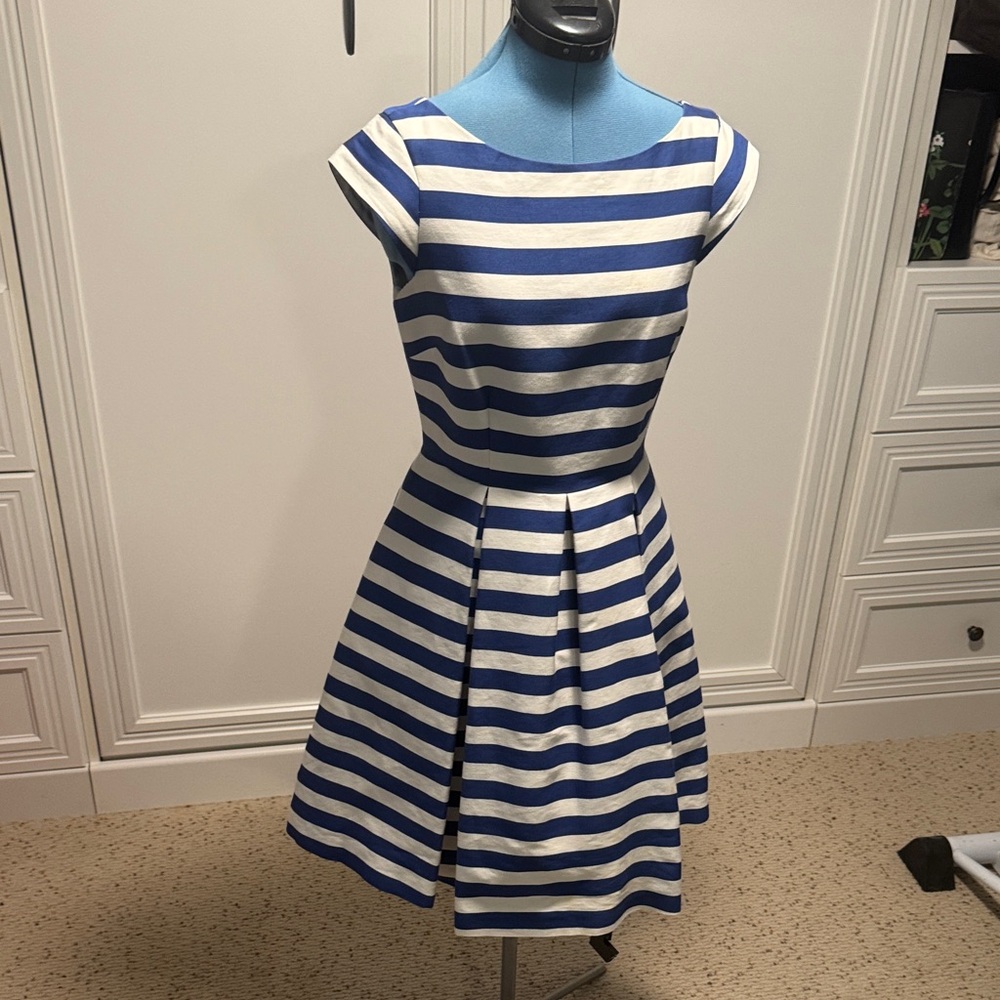 Kate Spade Blue and White Striped Dress